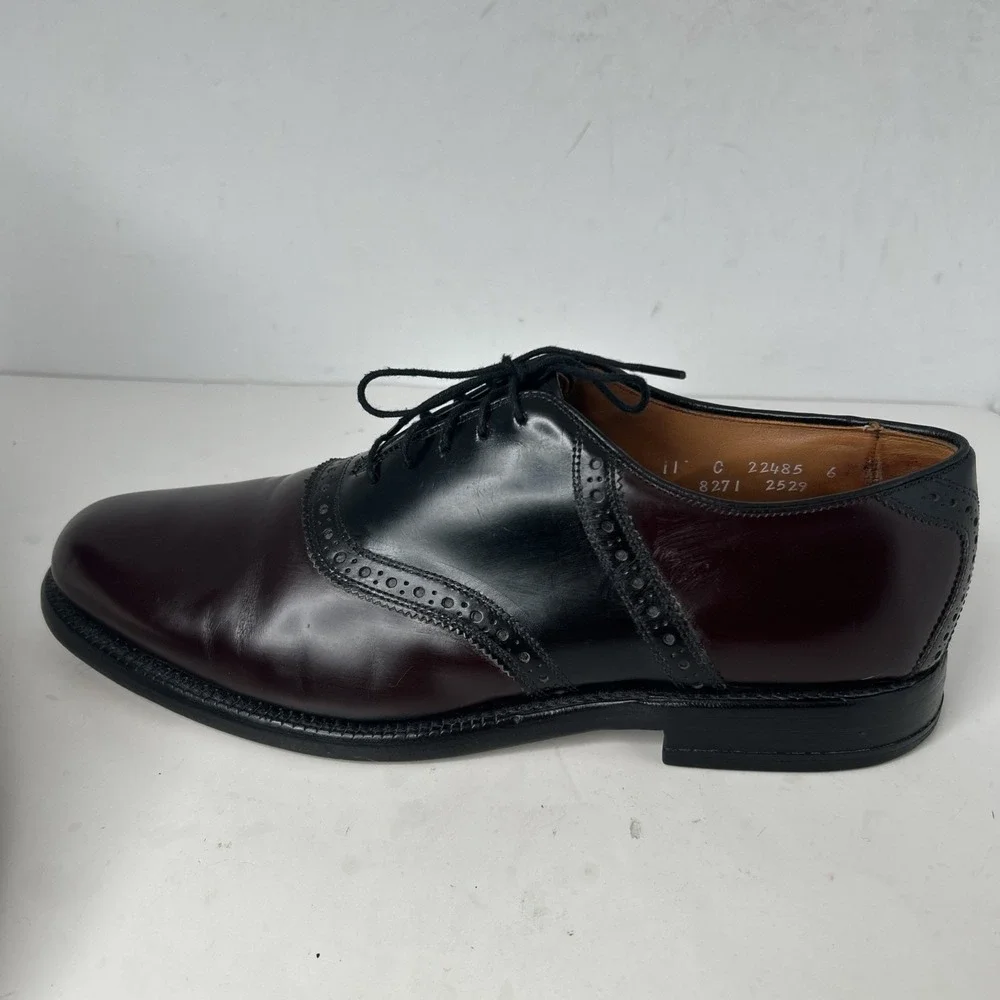 Allen Edmonds Shelton Burgundy‎ / Black  Oxford Dress Shoes US 11 C